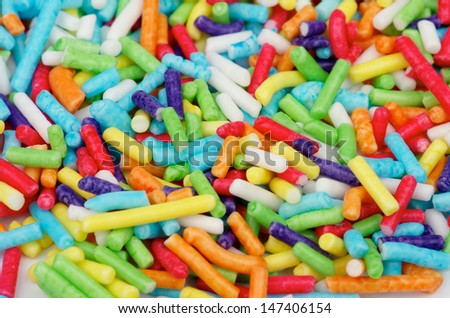 Background of Multi Colored Cake Sprinkles