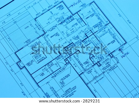house plan blueprints from a new housing development