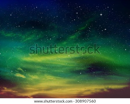 Magic sky background with stars
