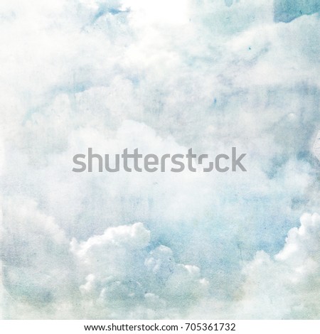 Watercolor sky as background
