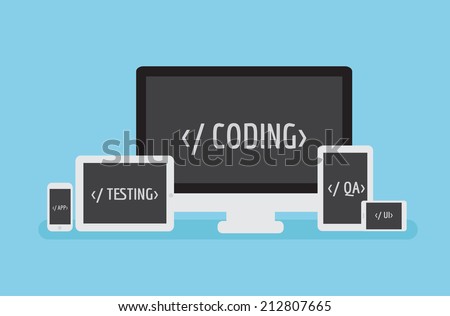 Coding Responsive. Software mobile application development