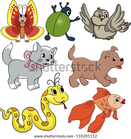 Vector Cartoon Animals - 110281112 : Shutterstock