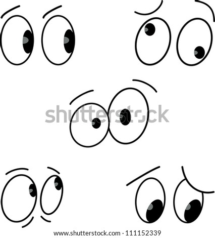 Cartoon Eyes Set.Vector - 111152339 : Shutterstock