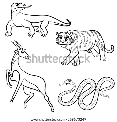 zoo animals collection vector illustration 269573249