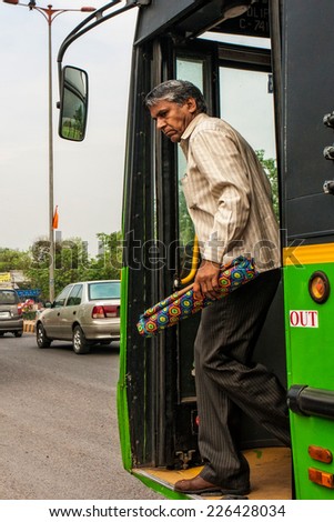 DELHI - APR 16: Unidentified Indian man on April 16, 2011 in Delhi, India. Delhi is the largest urban agglomeration in India by population. It is also the 4th most populous city on the planet.
