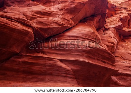 The Antelope Canyon, near Page, Arizona, USA. The Antelope Canyon is the most-visited and most-photographed slot canyon in the American Southwest.
