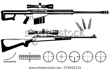 Gun Vector Sniper Rifle Free Illustrator Pack | Download Free Vector ...