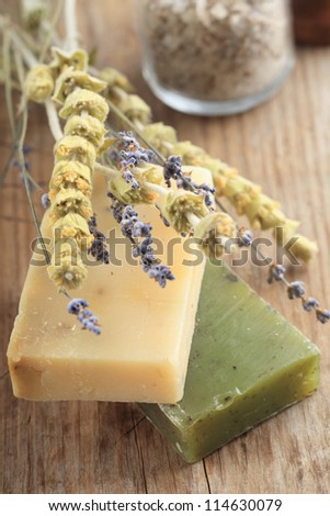 Organic soap with lavender and sage