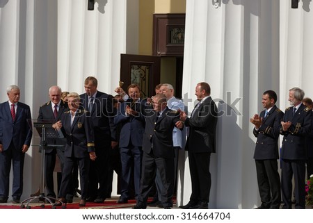 ST. PETERSBURG, RUSSIA - SEPTEMBER 1, 2015: Celebrations of the Day of Knowledge in the National Mineral Resources University. It\'s the oldest Russian higher education school devoted to engineering
