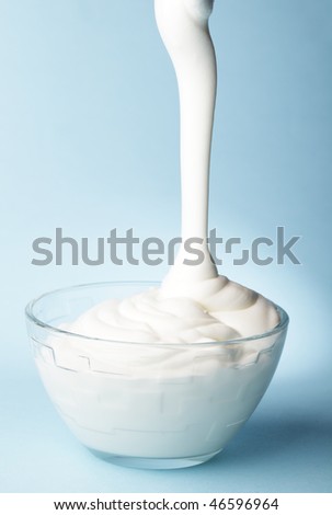 http://image.shutterstock.com/display_pic_with_logo/9125/9125,1266089490,7/stock-photo-sour-cream-pouring-in-a-glass-bowl-against-blue-46596964.jpg
