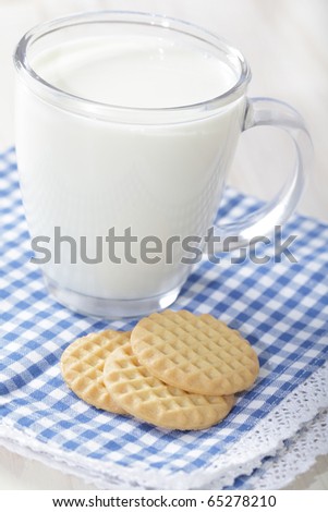 Cup of milk and cookies for Santa