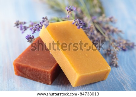 Natural olive oil soap and lavender
