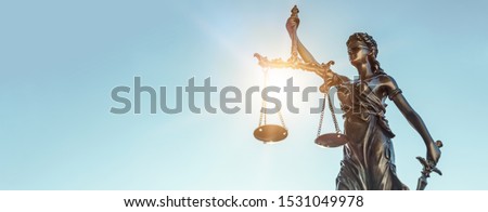 Lady justice. Statue of Justice on sky background. Legal and law concept ストックフォト © 