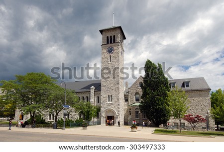 KINGSTON, ONTARIO - AUGUST 5: Rebecca Luce-Kapler appointed dean of education at Queen\'s University on July 1, 2015. Photo of Grant Hall, landmark of Queen\'s, Aug. 2015.