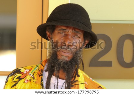 FALMOUTH, JAMAICA Ã¢Â?Â? MAY 11: An unidentified man outside the port of Falmouth on MAY 11, 2011 in Jamaica ahead of the national labor day celebrations.