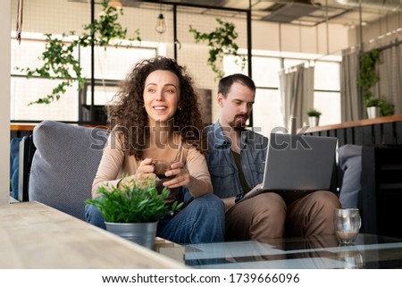 Similar – Image, Stock Photo young heterosexual couple in love embracing each other