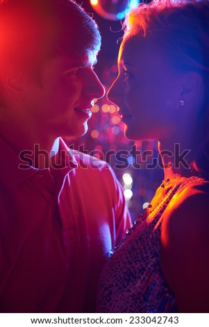 Couple in neon lights