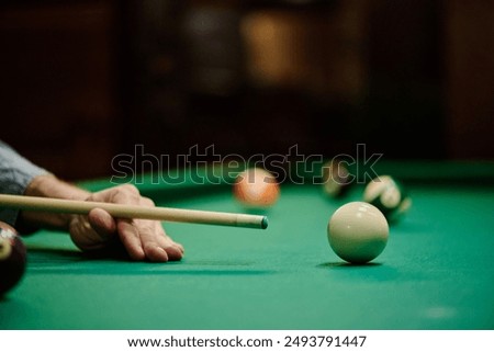 Similar – Image, Stock Photo billiard table with billiard balls