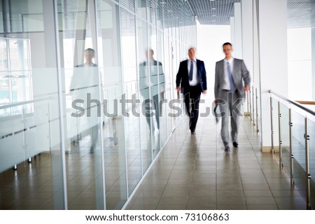 Similar – Image, Stock Photo blurred man walking on the street in Bilbao city spain