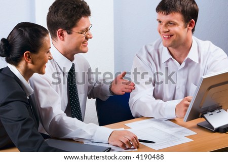Business people  talking at the workplace