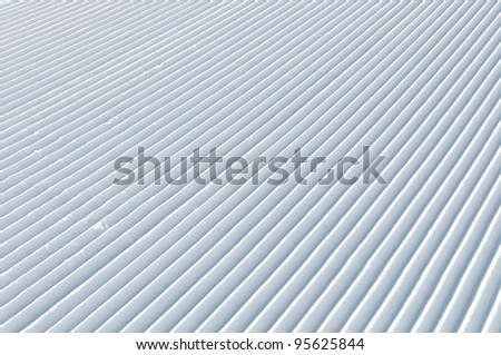 Similar – Image, Stock Photo Piste marking in fresh snow on freshly prepared piste