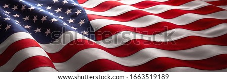 American Flag Wave Close Up for Memorial Day or 4th of July Stock fotó © 