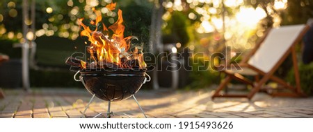 Barbecue Grill In The Open Air. Summer Holidays