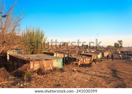 The poorest part of Soweto - South West Township in Johannesburg ,South Africa. SOWETO is the most populous black urban residential area in the country, with a population of around a million