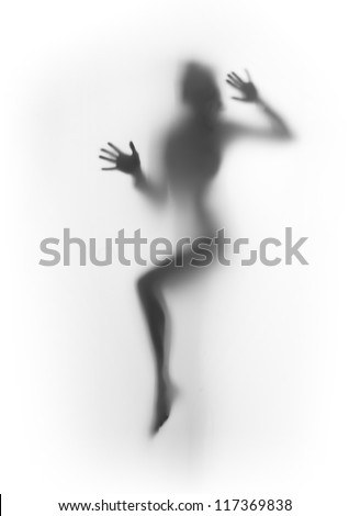diffuse sexy woman body silhouette, legs, palms,