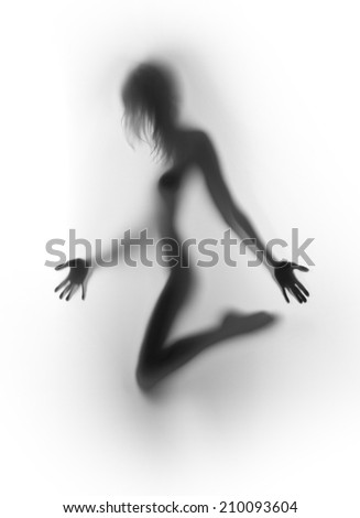Beautiful nude female human body silhouette