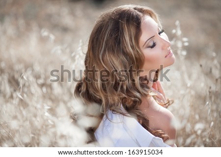 Attractive And Sexy Woman Outdoor Portrait Stock Photo, Picture