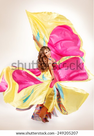 Belly dancer woman arabian beauty dancer traditional dress, bellydnce woman dancing, oriental woman, series, studio isolated.