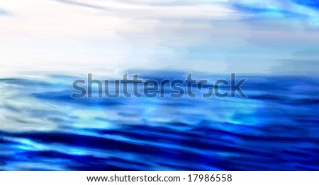 Blue ocean painting