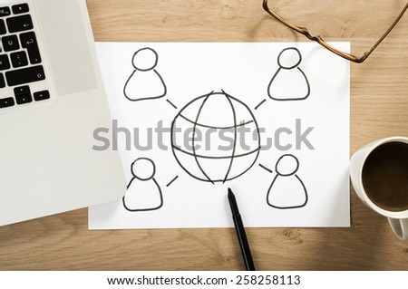 social media strategy plan on the office desk