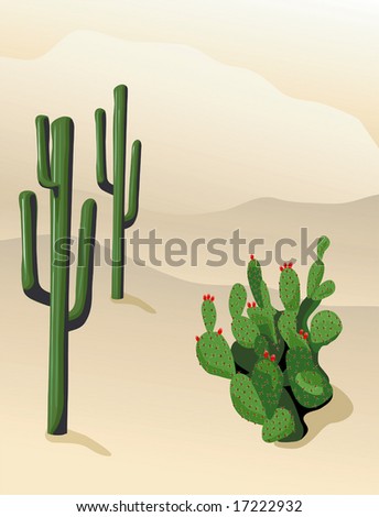 Vector Desert Landscape is original artwork.