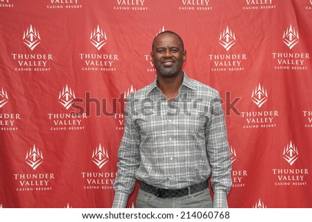 LINCOLN, CA - August 29: Brian McKnight poses for meet and greet photos at Thunder Valley Casino Resort in Lincoln, California on August 29, 2014