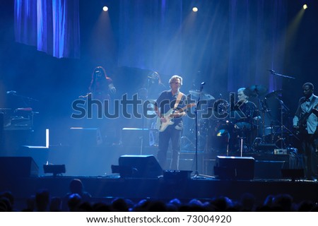 SACRAMENTO - MARCH 3: Eric Clapton performs on stage at Power Band Pavilion on March 3, 2011, in Sacramento, CA