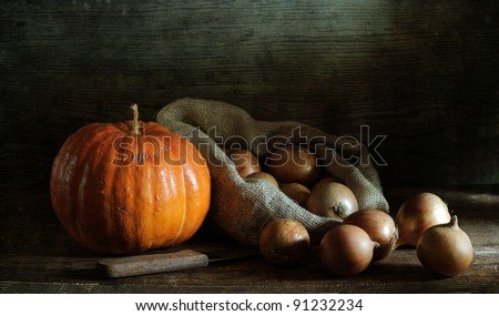 Still life with a pumpkin