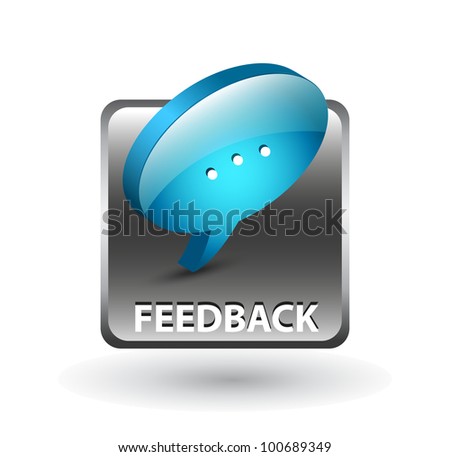 Feedback button, feedback icon and button