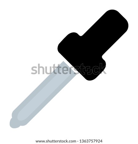 vector dropper icon, eyedropper illustration - medical instrument, science symbol