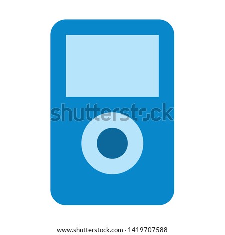 mp3 player icon. flat illustration of mp3 player vector icon for web