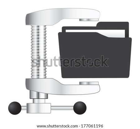 Vector illustration of  computer zip folder icon