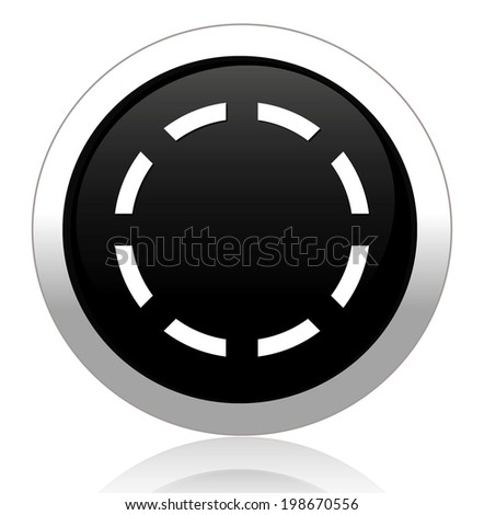 Reload glossy icon. Vector