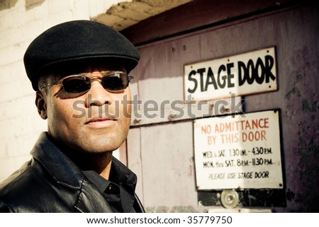 man at the stage door portrait