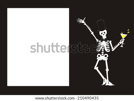 Skeleton Halloween Invitation Card IV