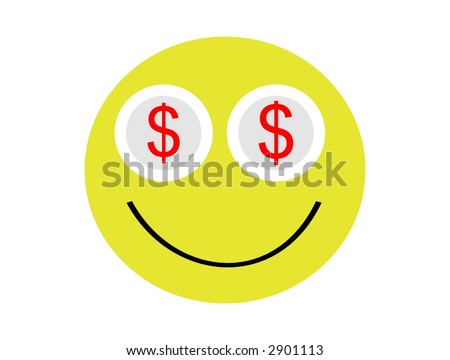 Dollar emoji emoticon face greed greedy money icon