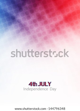 creative american flag theme background with waves and halftone for independence day. vector illustration