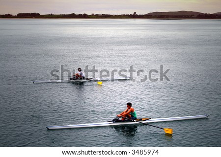 Kayaks on harbor
