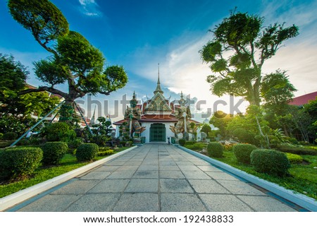 Photo of Landscape Wat Arun Buddhist religious places of importance to the field