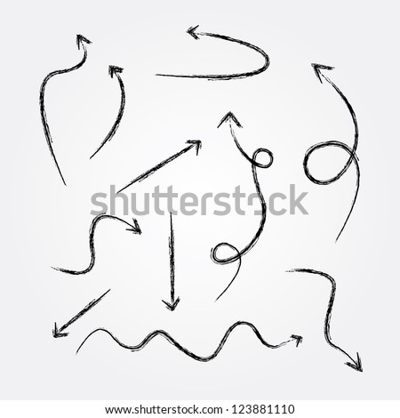 Arrows drawing,vector